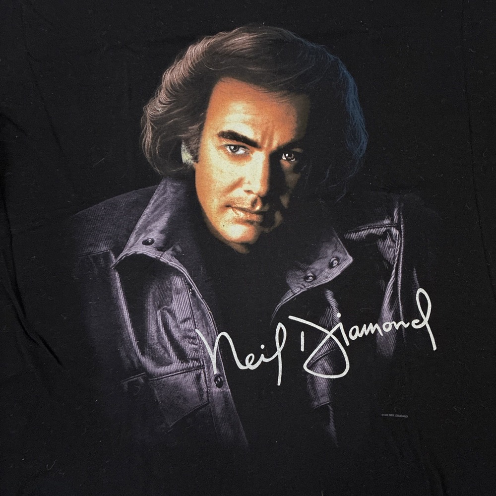 Vintage Neil Diamond Concert Shirt Mens XL Tour Champ Double Sided 1996 US Dates